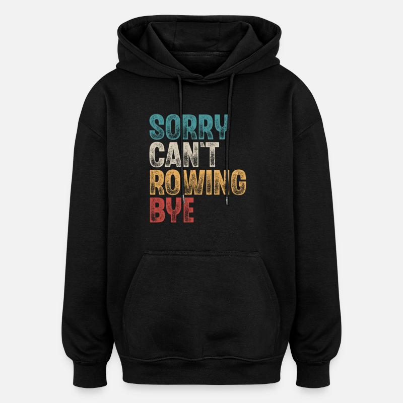 Rudern Ruderer Ruderboot - Oversized Unisex Hoodie - Schwarz