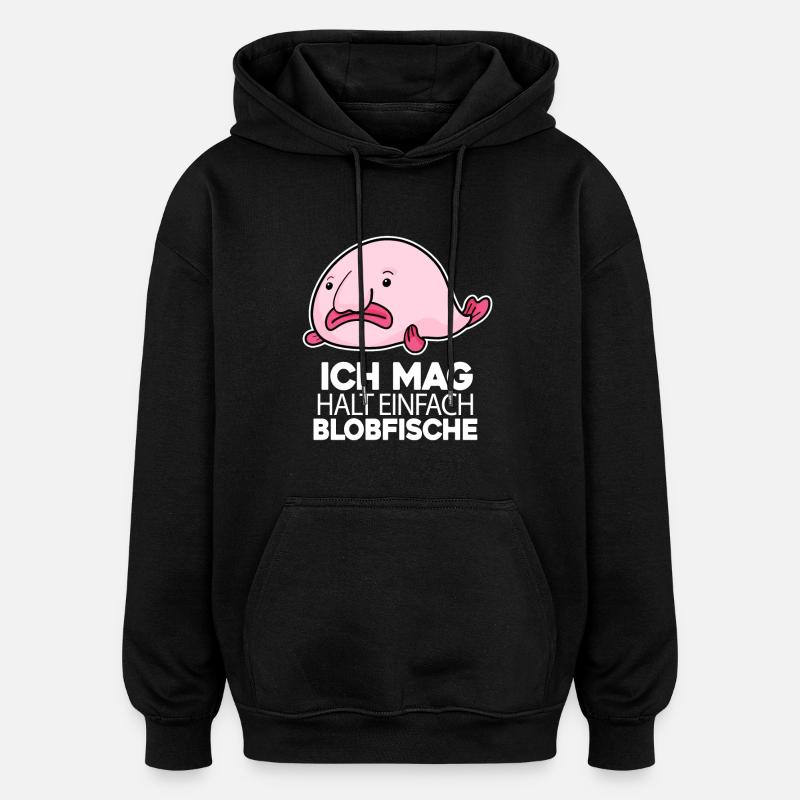Blobfisch - Oversized Unisex Hoodie - Schwarz