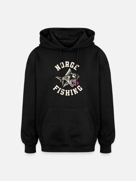 Norway Fishing Tour Fishing Angler Fishing - Oversized Unisex Hoodie - black