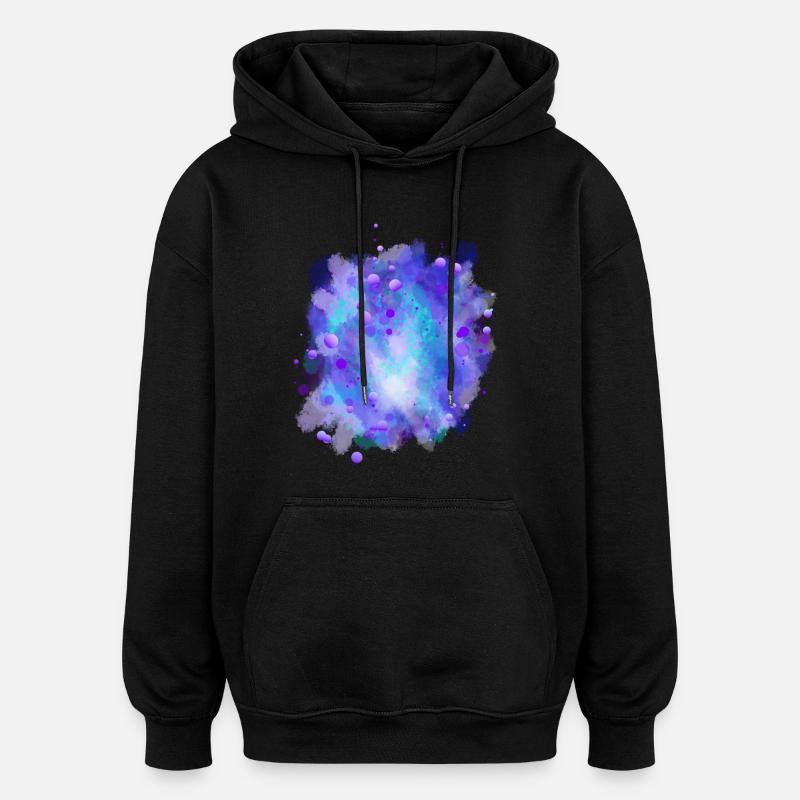 Azurblaue Energie Kugel - Oversized Unisex Hoodie - Schwarz