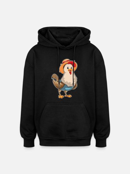 Chicken Farmer Farm - Oversized Unisex Hoodie - black