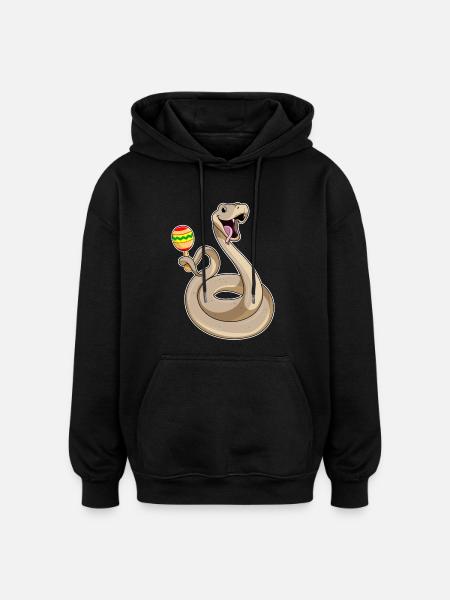 Musique de Serpent Musicien - Sweat à capuche oversize unisexe - noir