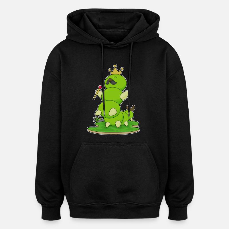 Raupe Krone - Oversized Unisex Hoodie - Schwarz