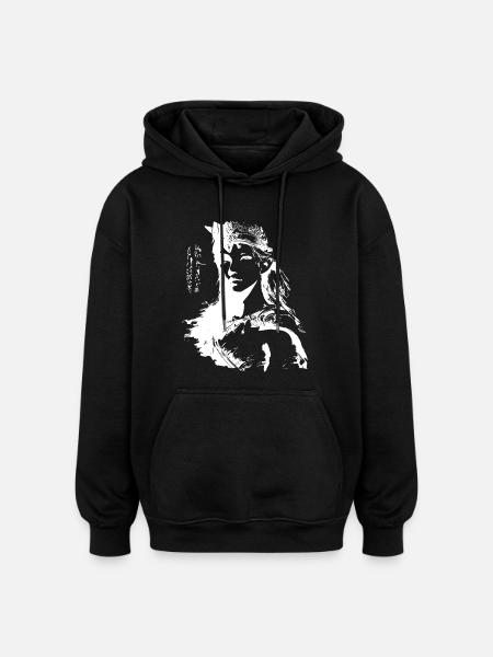 Fille fantôme Princesse Guerrière - Sweat à capuche oversize unisexe - noir