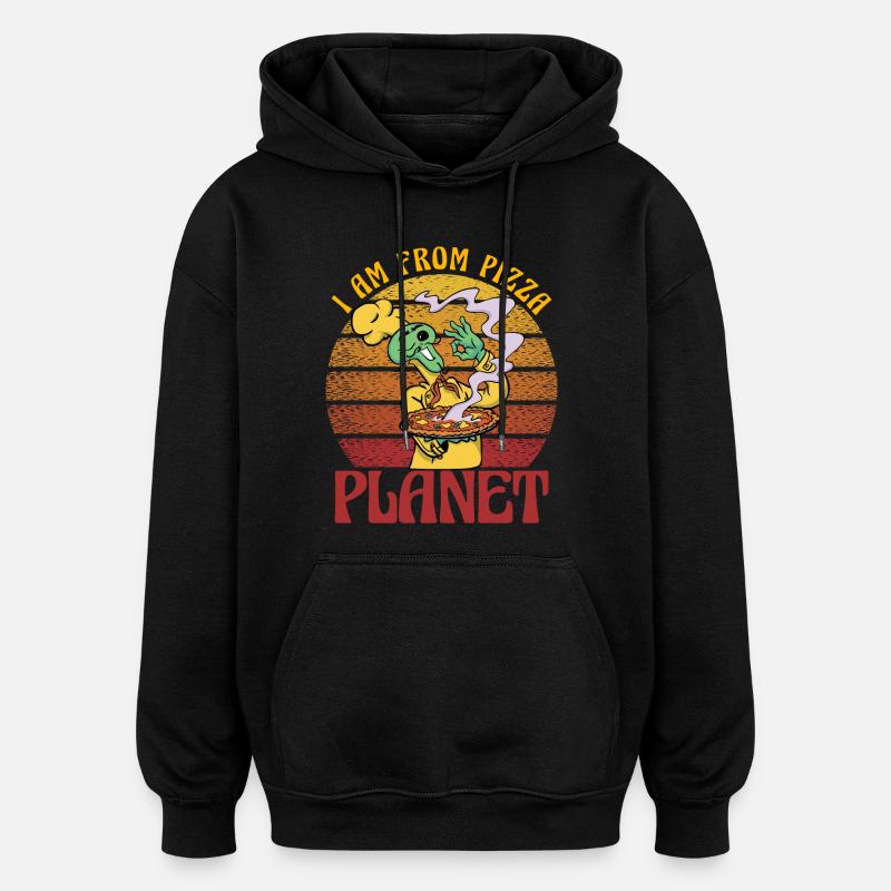 Je suis de Pizza Planet - Sweat à capuche oversize unisexe - noir