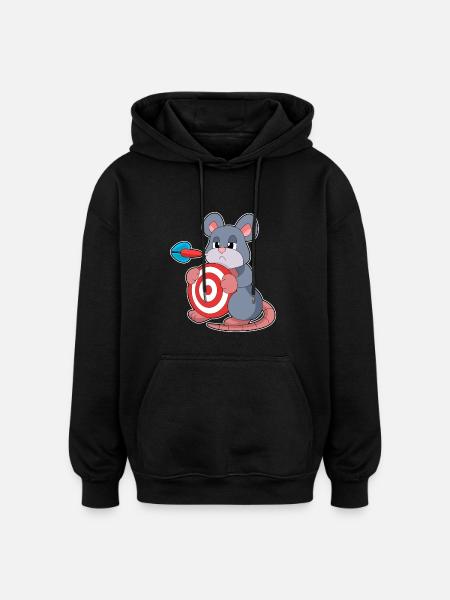 Jeu de fléchettes Mouse Dart - Sweat à capuche oversize unisexe - noir