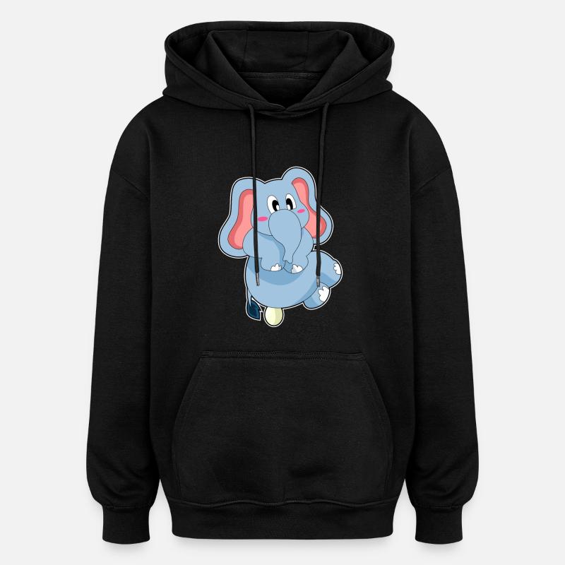 Elephant egg - Oversized Unisex Hoodie - black