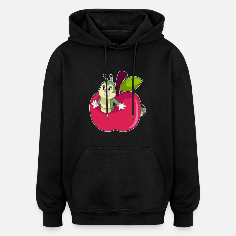 Caterpillar Apple - Sweat à capuche oversize unisexe - noir