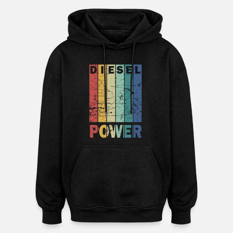 Diesel Power - Oversized Unisex Hoodie - Schwarz