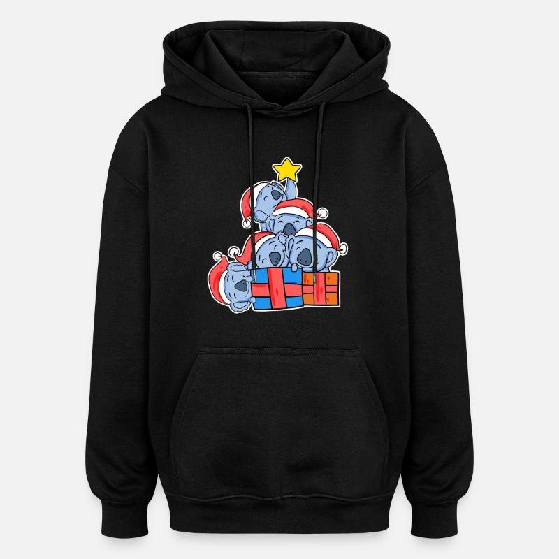 Arbre de Noël Koala - Koalas - Sweat à capuche oversize unisexe - noir