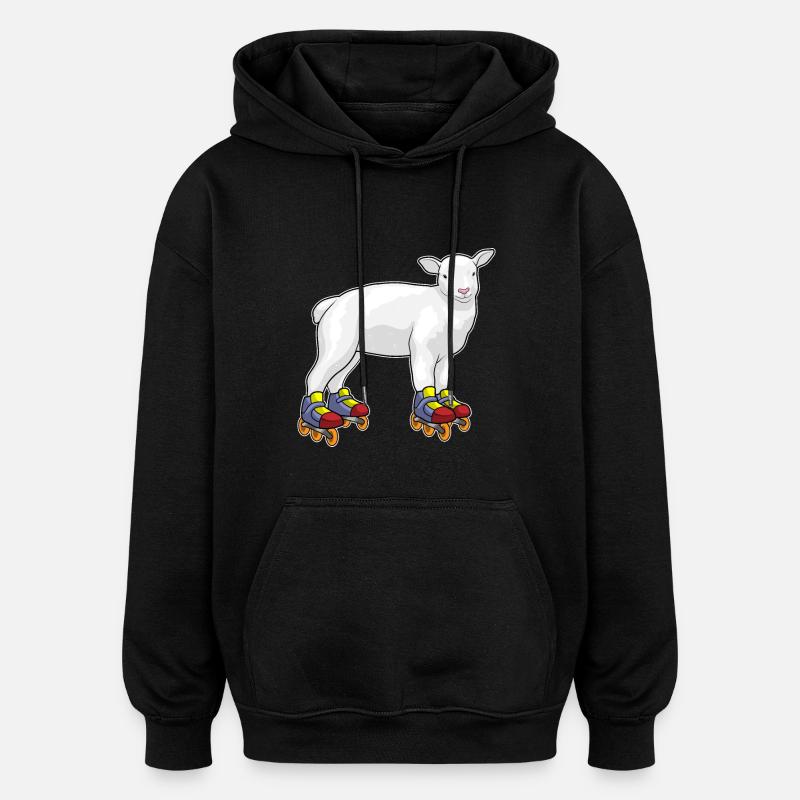 Lamm Inline skating Inline skates - Oversized Unisex Hoodie - Schwarz