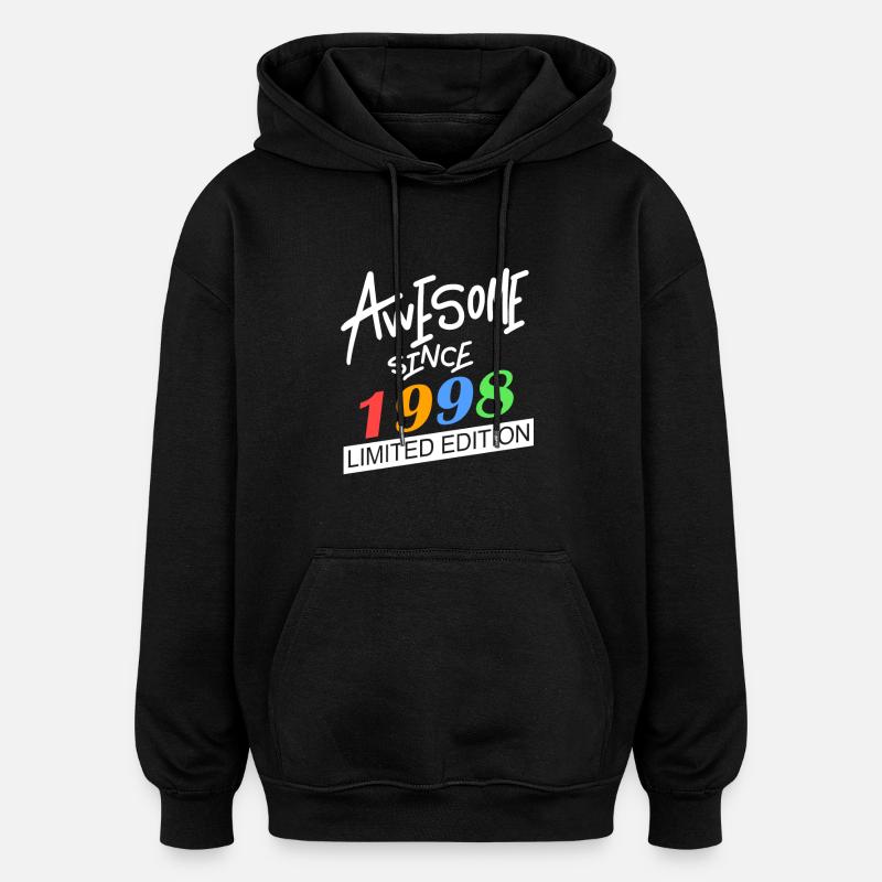 1998 - Sweat à capuche oversize unisexe - noir