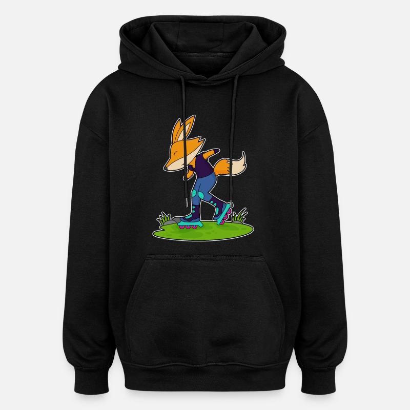 Fuchs Inline skating Inline skates - Oversized Unisex Hoodie - Schwarz