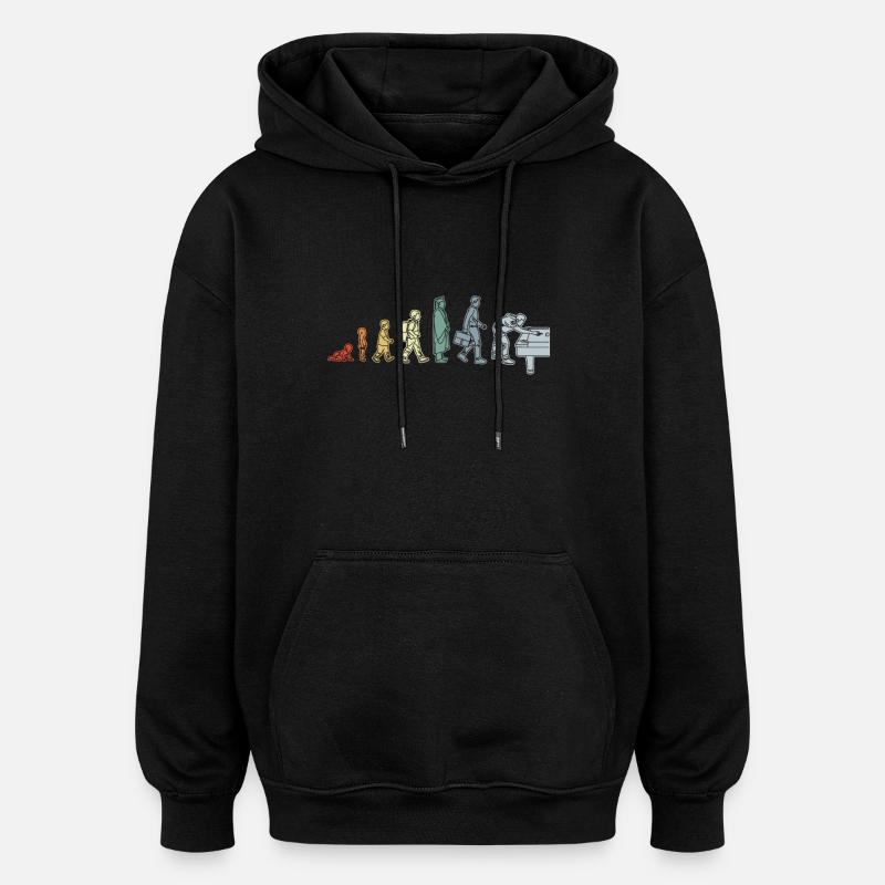 Pool Evolution - Oversized Unisex Hoodie - black
