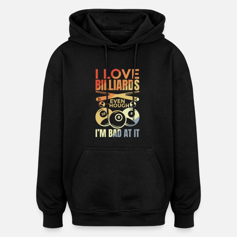 Lustiger Billard Witz - Oversized Unisex Hoodie - Schwarz