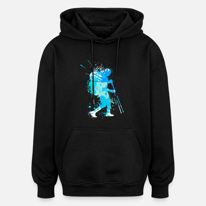 Splash Wanderer Randonnée hivernale - Sweat à capuche oversize unisexe - noir