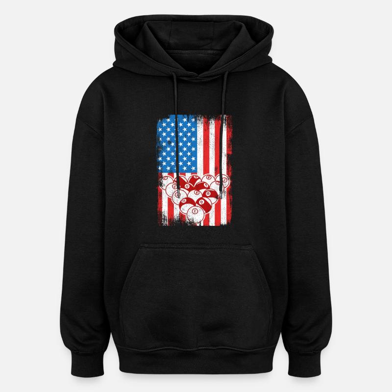 4. Juli Billard - Oversized Unisex Hoodie - Schwarz