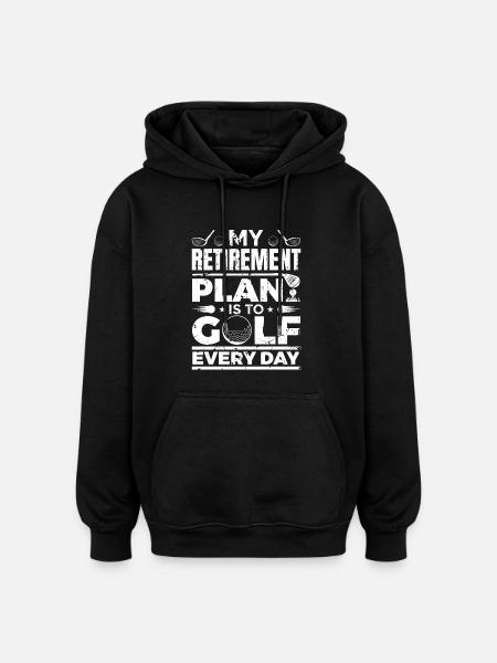 Retirement for golfers - Oversized Unisex Hoodie - black