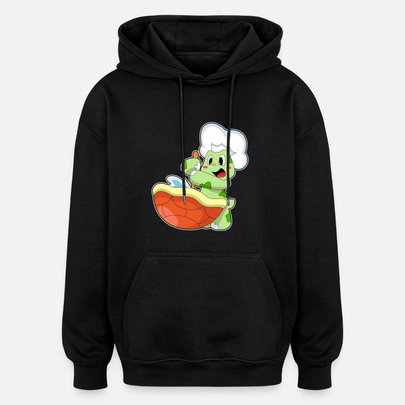 Marmite de tortue - Sweat à capuche oversize unisexe - noir