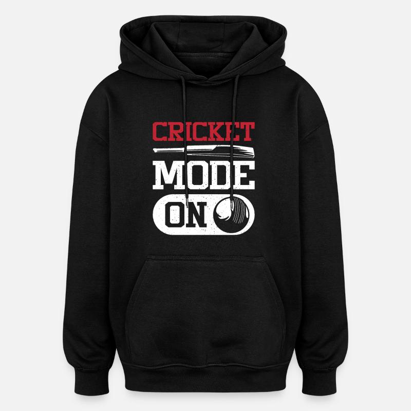 Cricket mode on - Oversized Unisex Hoodie - black