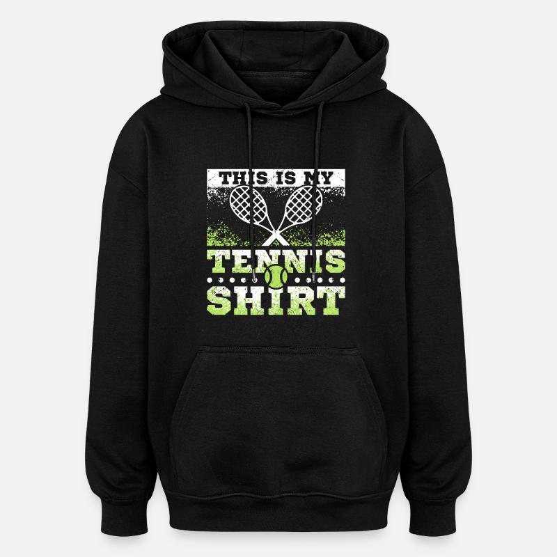 C’est mon tennis - Sweat à capuche oversize unisexe - noir