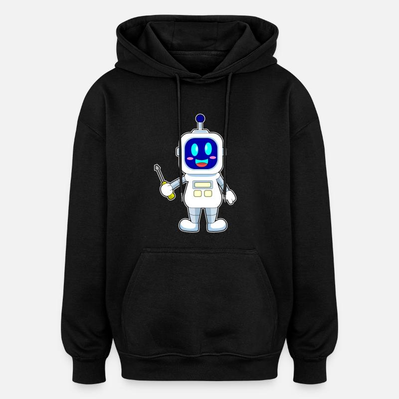 Robot Craftsman tournevis - Sweat à capuche oversize unisexe - noir