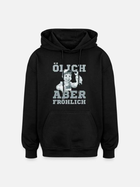 Fröhlicher Handwerker Daumenhoch - Oversized Unisex Hoodie - Schwarz