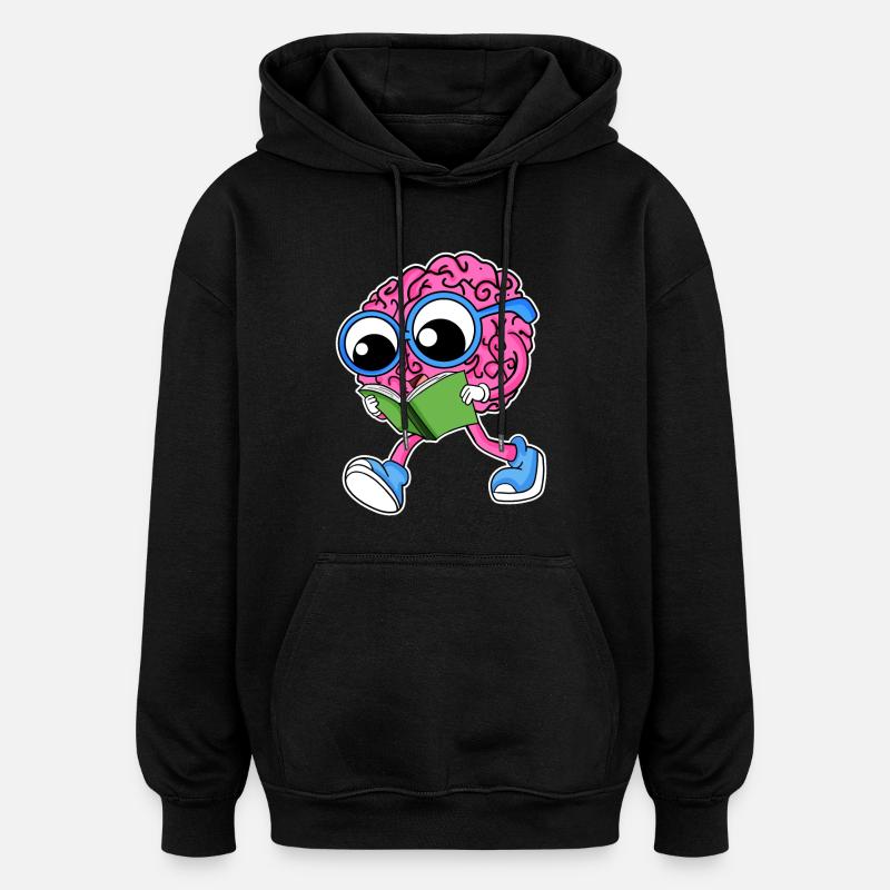 Brain reading - Oversized Unisex Hoodie - black