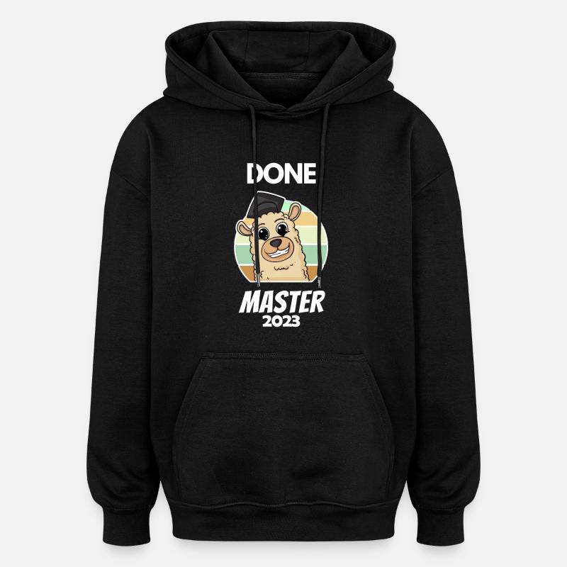 Master 2023 - Sweat à capuche oversize unisexe - noir