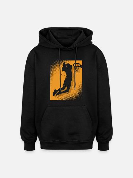 Joueurs de basket-ball - Sweat à capuche oversize unisexe - noir