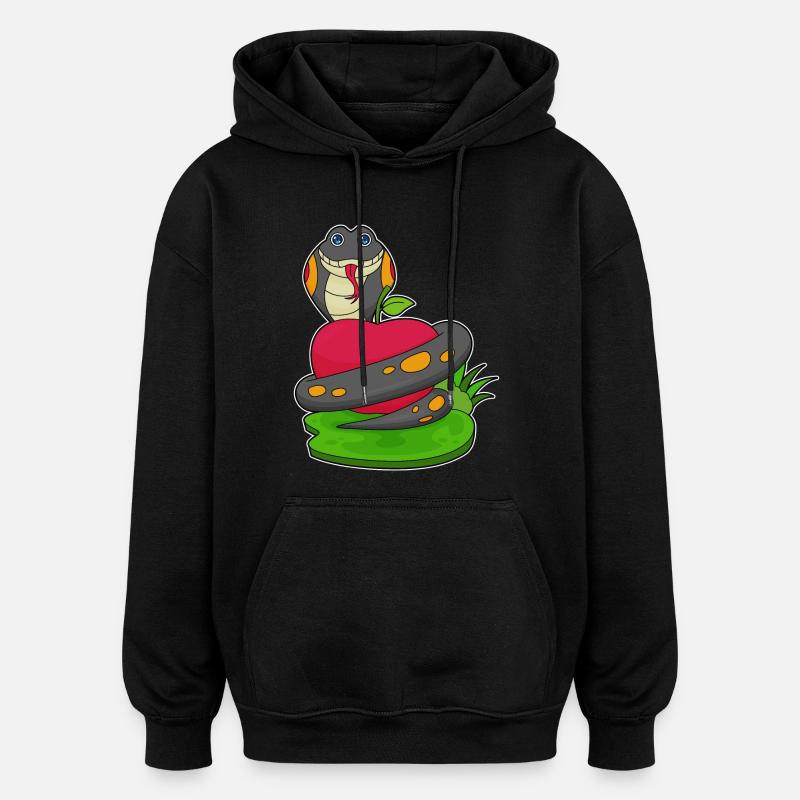 Snake Apple - Oversized Unisex Hoodie - black
