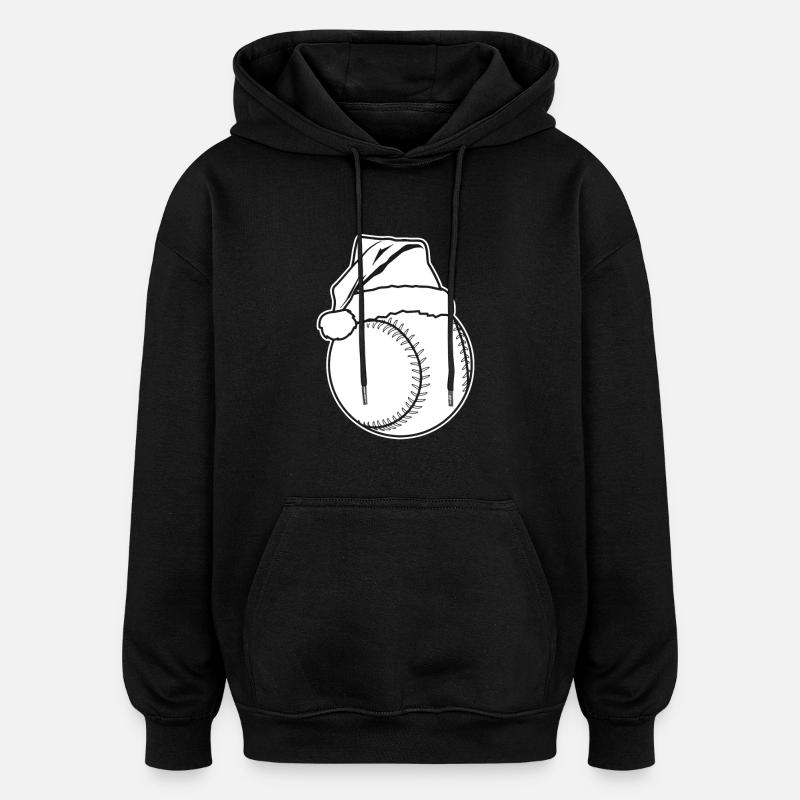 Noël du baseball - Sweat à capuche oversize unisexe - noir