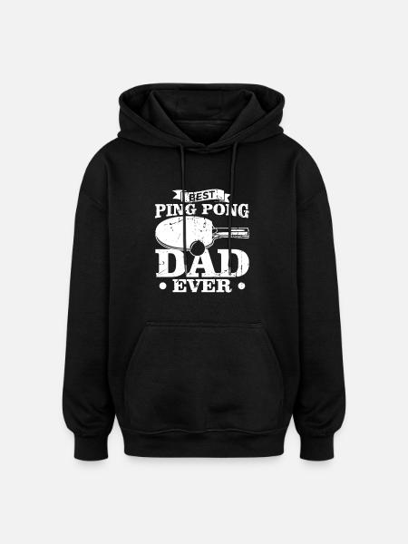 Table tennis dad - Oversized Unisex Hoodie - black