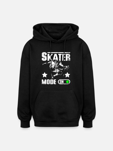 Mode patineur activé - Sweat à capuche oversize unisexe - noir