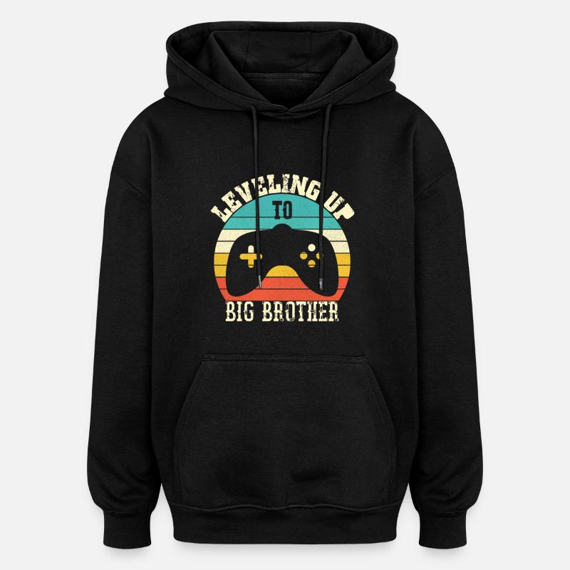 Monter de niveau vers Big Brother - Sweat à capuche oversize unisexe - noir