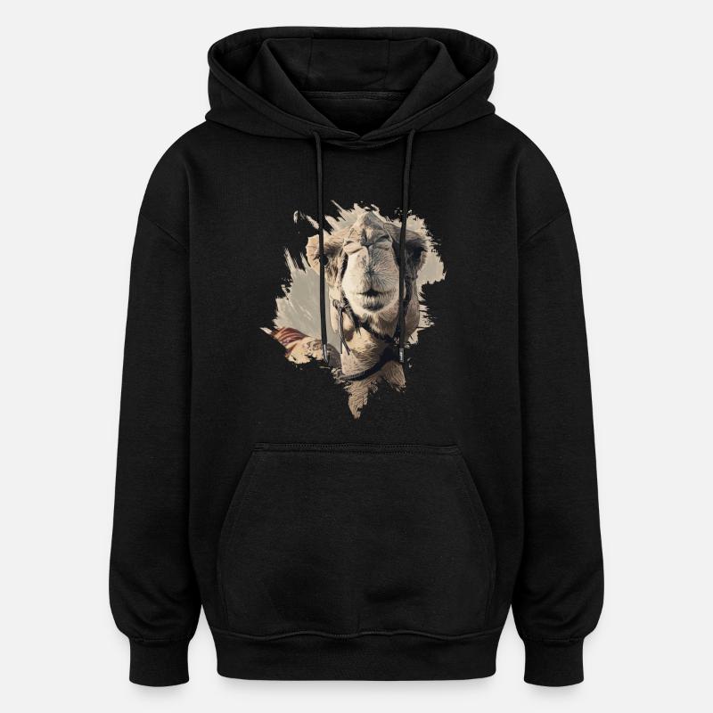 Chameau - Sweat à capuche oversize unisexe - noir