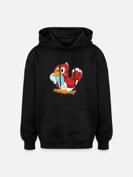 Poisson perroquet - Sweat à capuche oversize unisexe - noir