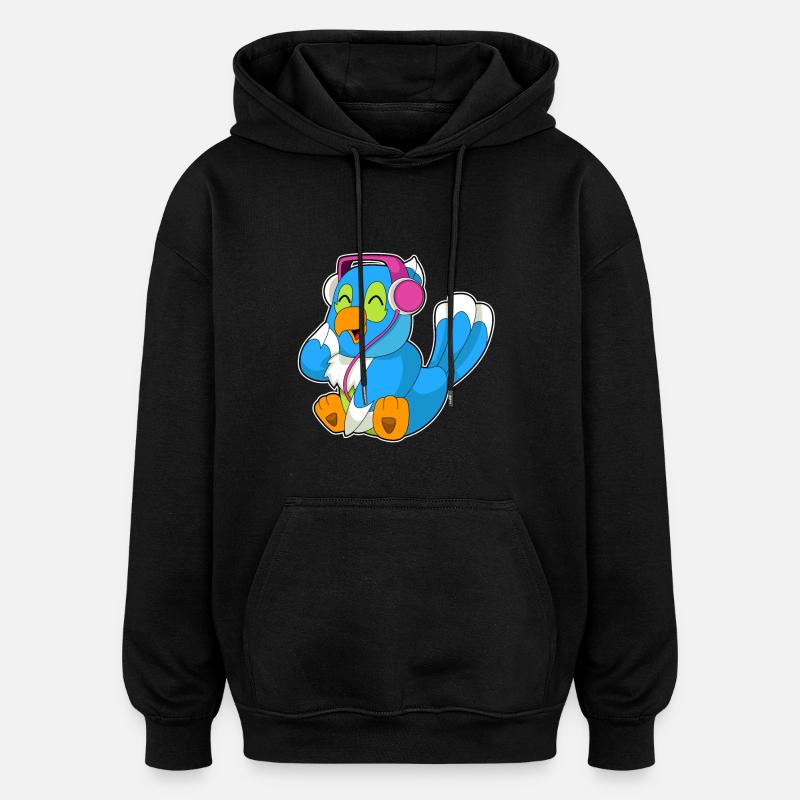 Parrot Musique Casque - Sweat à capuche oversize unisexe - noir