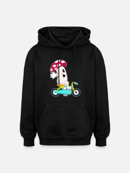 Pilz Bicycle - Oversized Unisex Hoodie - black