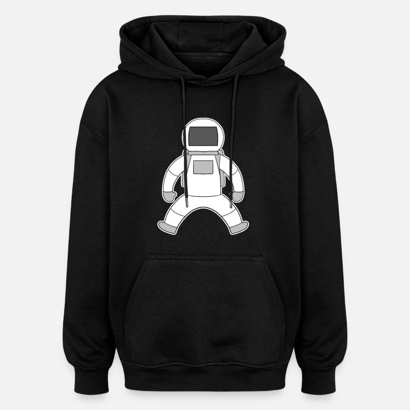 Motif astronaute - Sweat à capuche oversize unisexe - noir