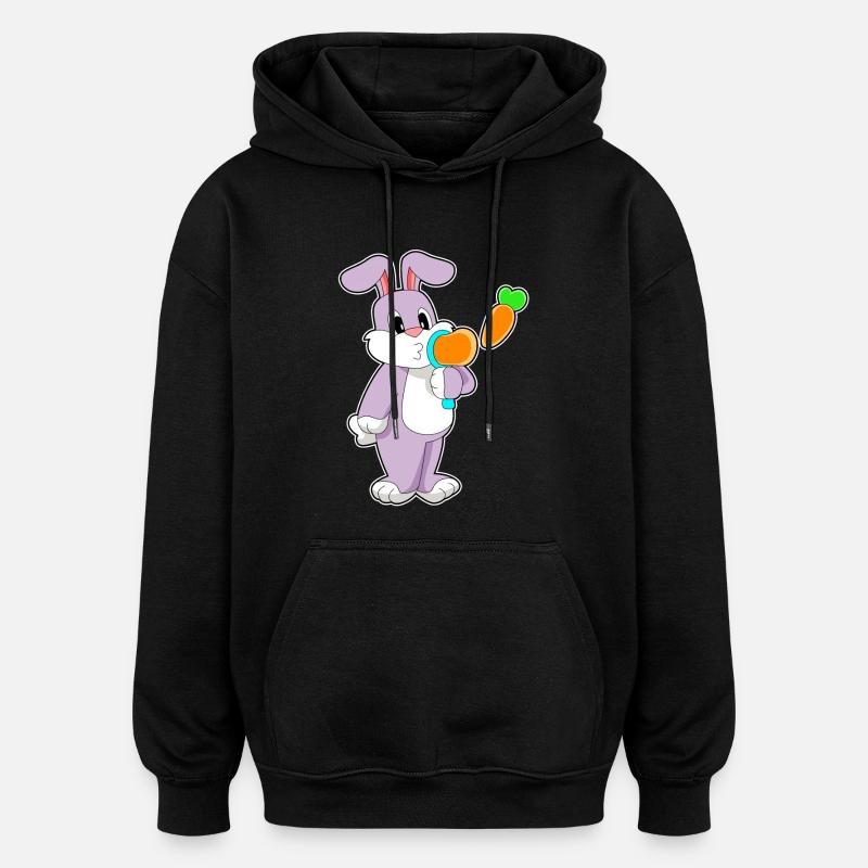 Bunny Soap Bubbles - Oversized Unisex Hoodie - black