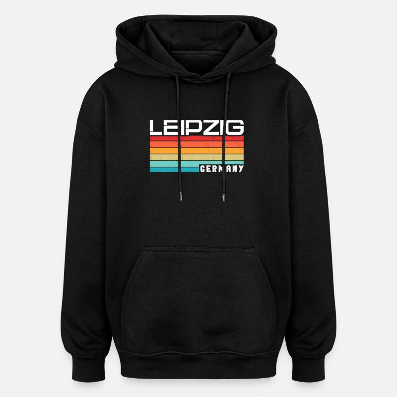 Leipzigerin Leipziger Leipzig - Sweat à capuche oversize unisexe - noir