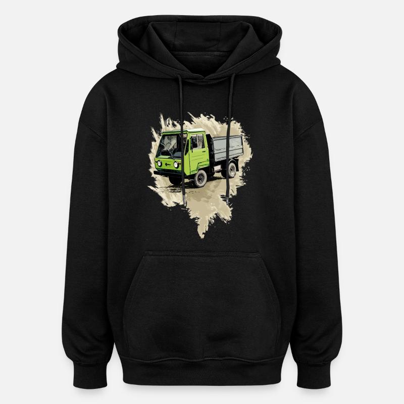 Multicar 25 - Sweat à capuche oversize unisexe - noir