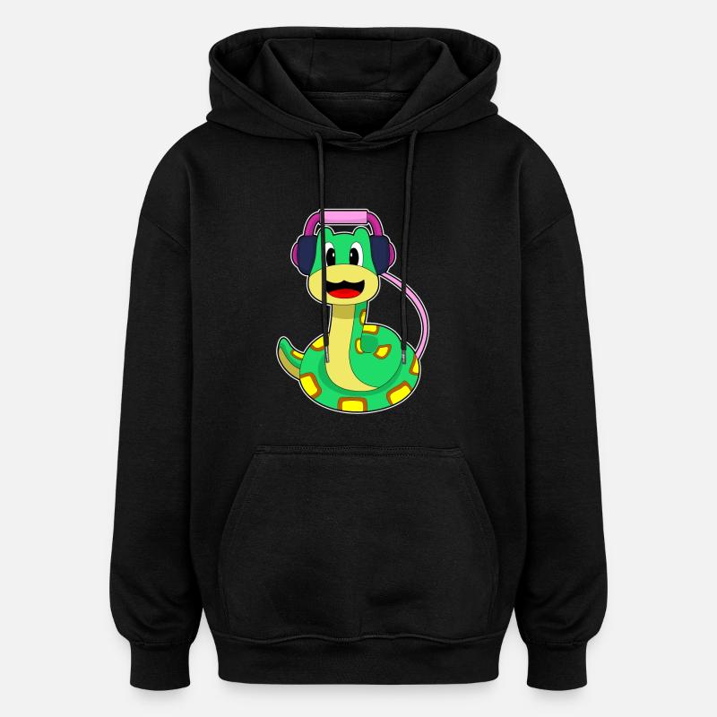 Musique de casque Snake - Sweat à capuche oversize unisexe - noir