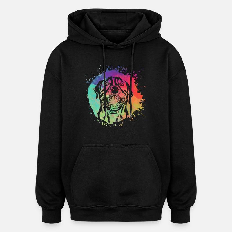 Rottweiler Retro - Oversized Unisex Hoodie - Schwarz