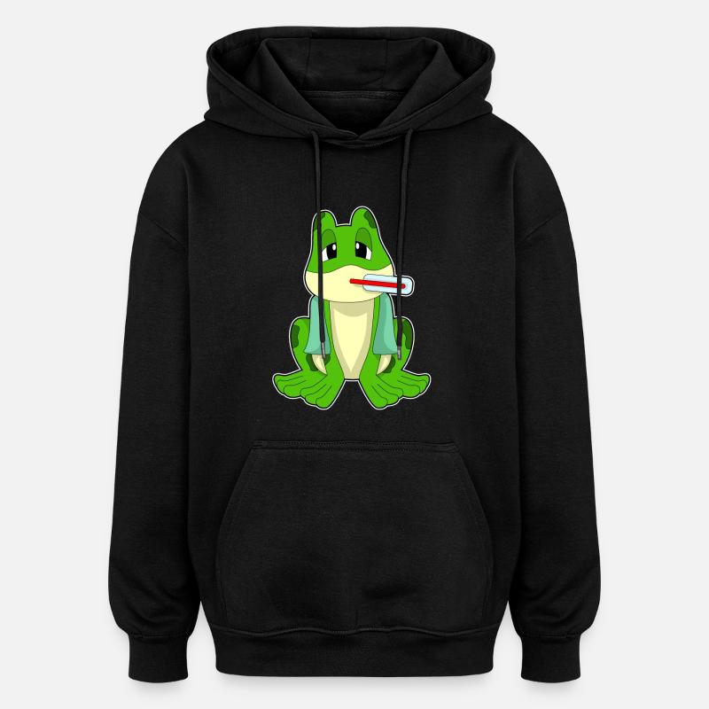 Thermomètre clinique Frog - Sweat à capuche oversize unisexe - noir
