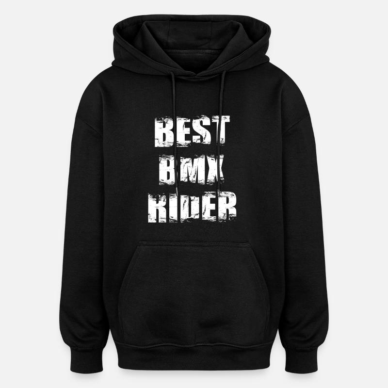 BMX Radfahrer Spruch - Oversized Unisex Hoodie - Schwarz