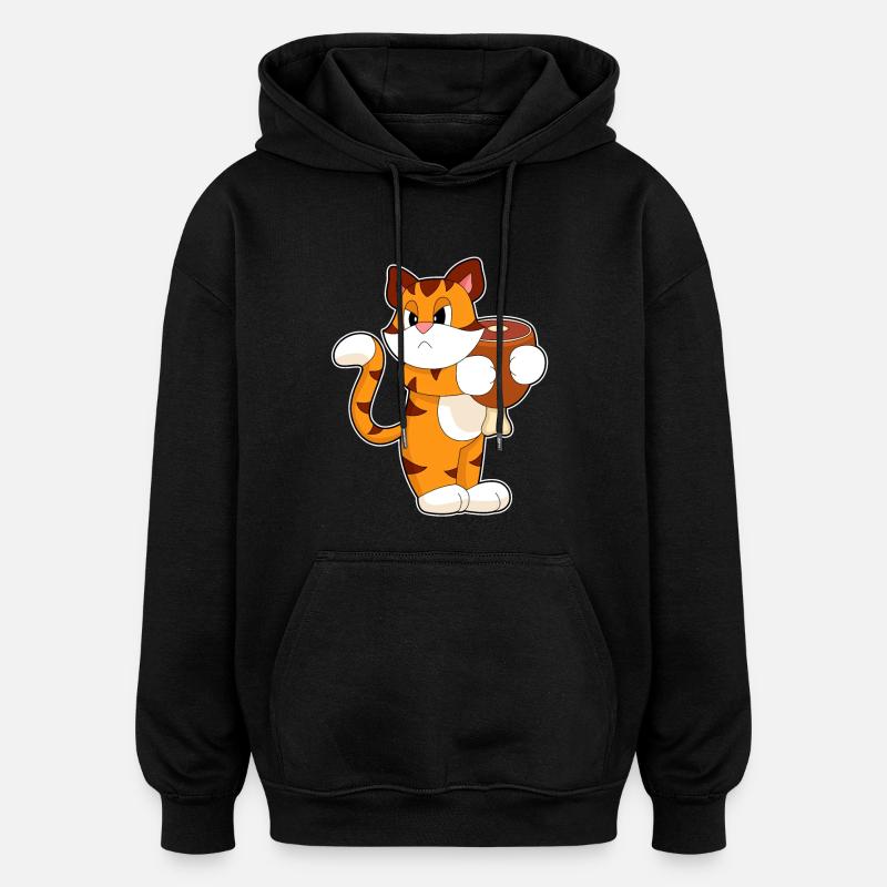 Tiger Fleisch - Oversized Unisex Hoodie - Schwarz
