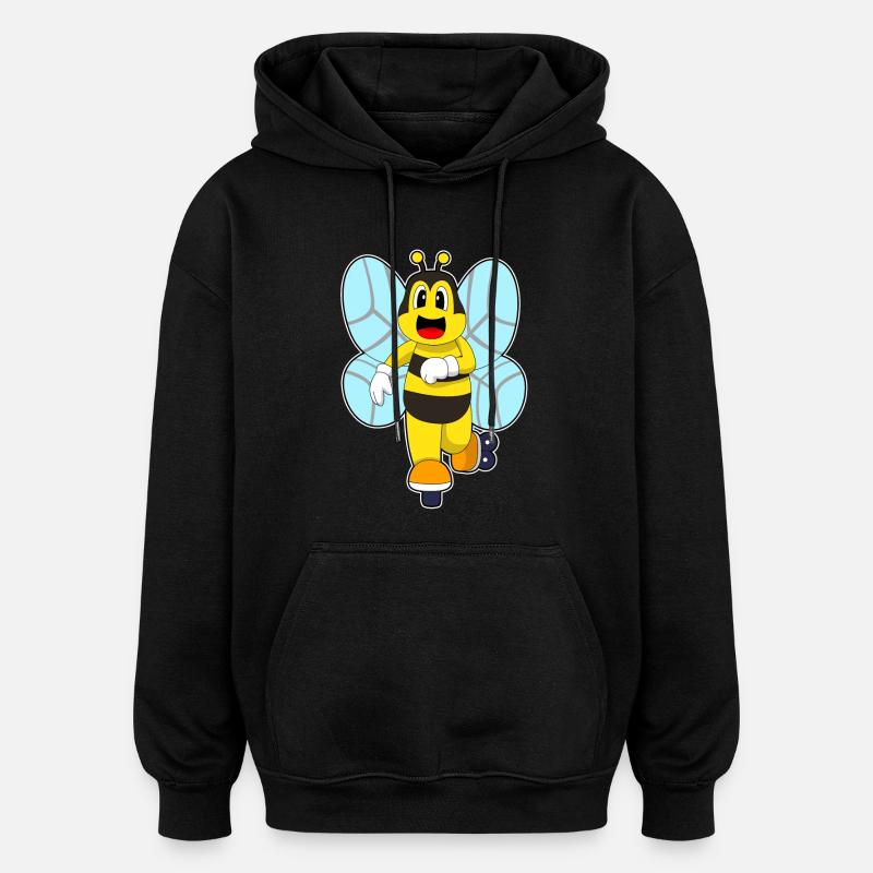 Biene Inline skating Inline skates - Oversized Unisex Hoodie - Schwarz