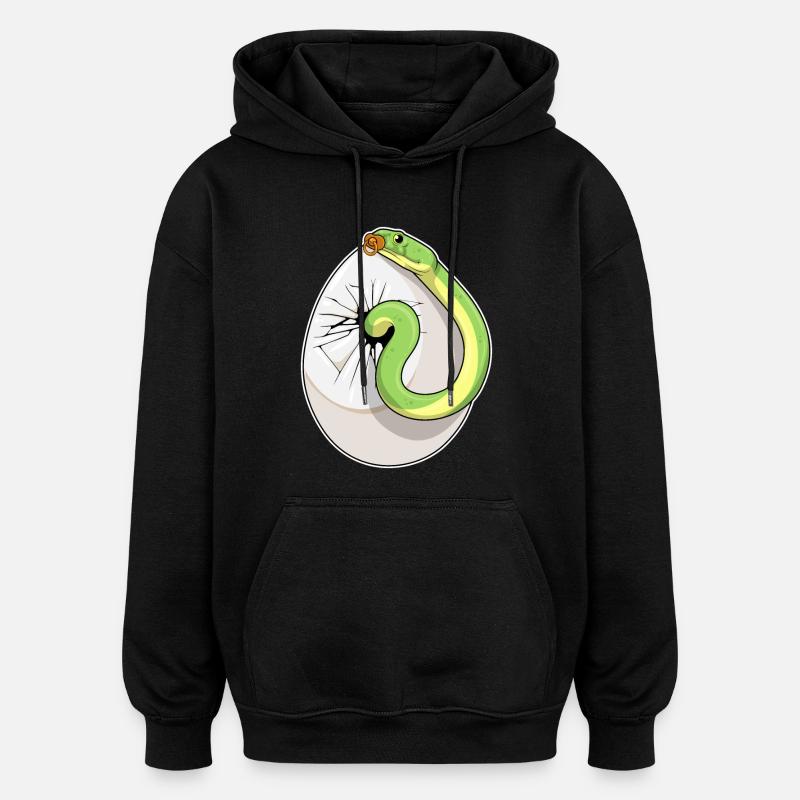 Schlange Ei Schnuller - Oversized Unisex Hoodie - Schwarz